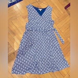 Faux wrap blue/white 41 Hawthorn dress